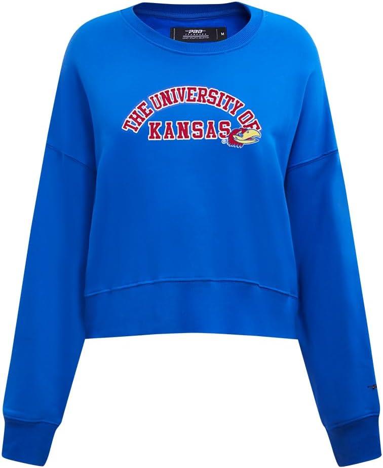 imagePro Standard NCAA womens Womens College Classic Essentials Brushed Back French Terry Crewneck SweatshirtRoyal Blue