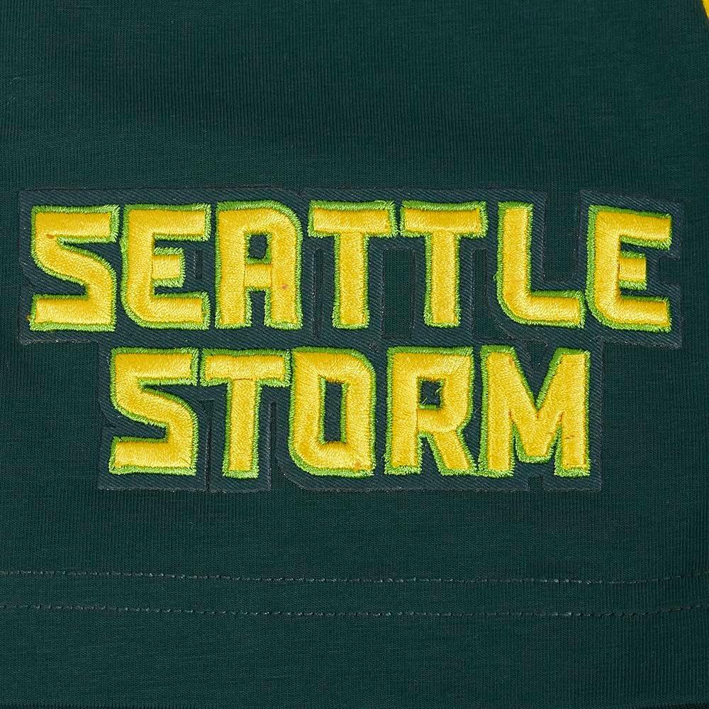 imagePro Standard WNBA Mens Mens WNBA Classic Chenille Cotton Short Sleeve TeeForest Green