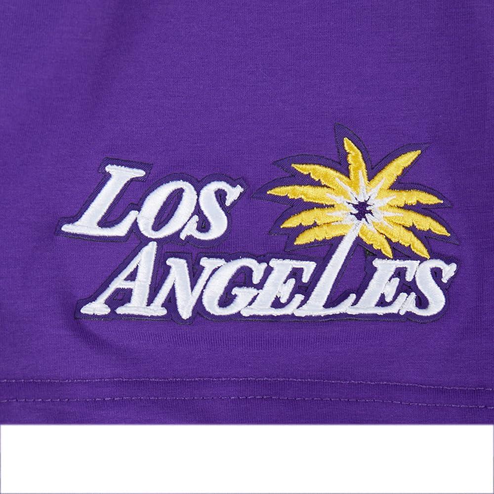 imagePro Standard WNBA Mens Mens WNBA Classic Chenille Cotton Short Sleeve TeePurple