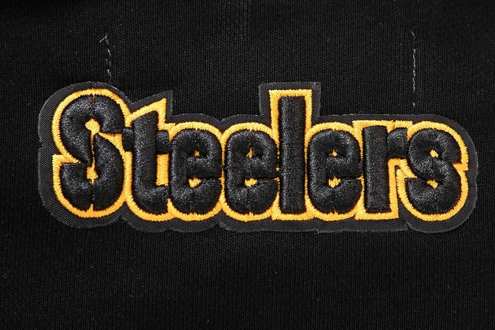 imagePro Standard Womens NFL Classic Chenille Brushed Back French Terry Crewneck SweatshirtBlack