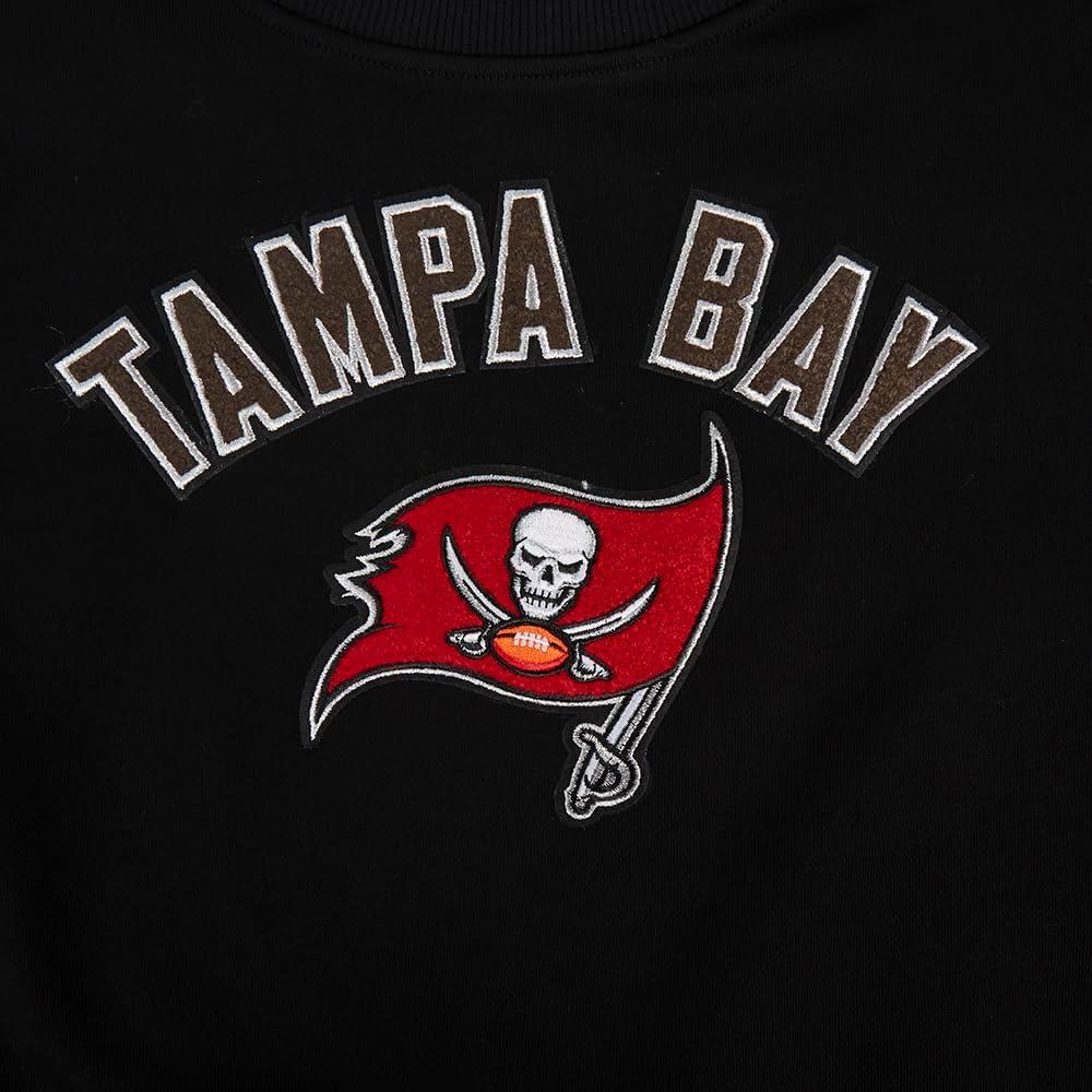 imagePro Standard Womens NFL Classic Chenille Brushed Back French Terry Crewneck SweatshirtBlack