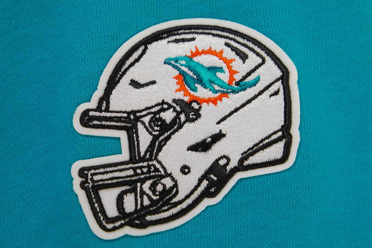 imagePro Standard Womens NFL Classic Chenille Brushed Back French Terry Crewneck SweatshirtTeal