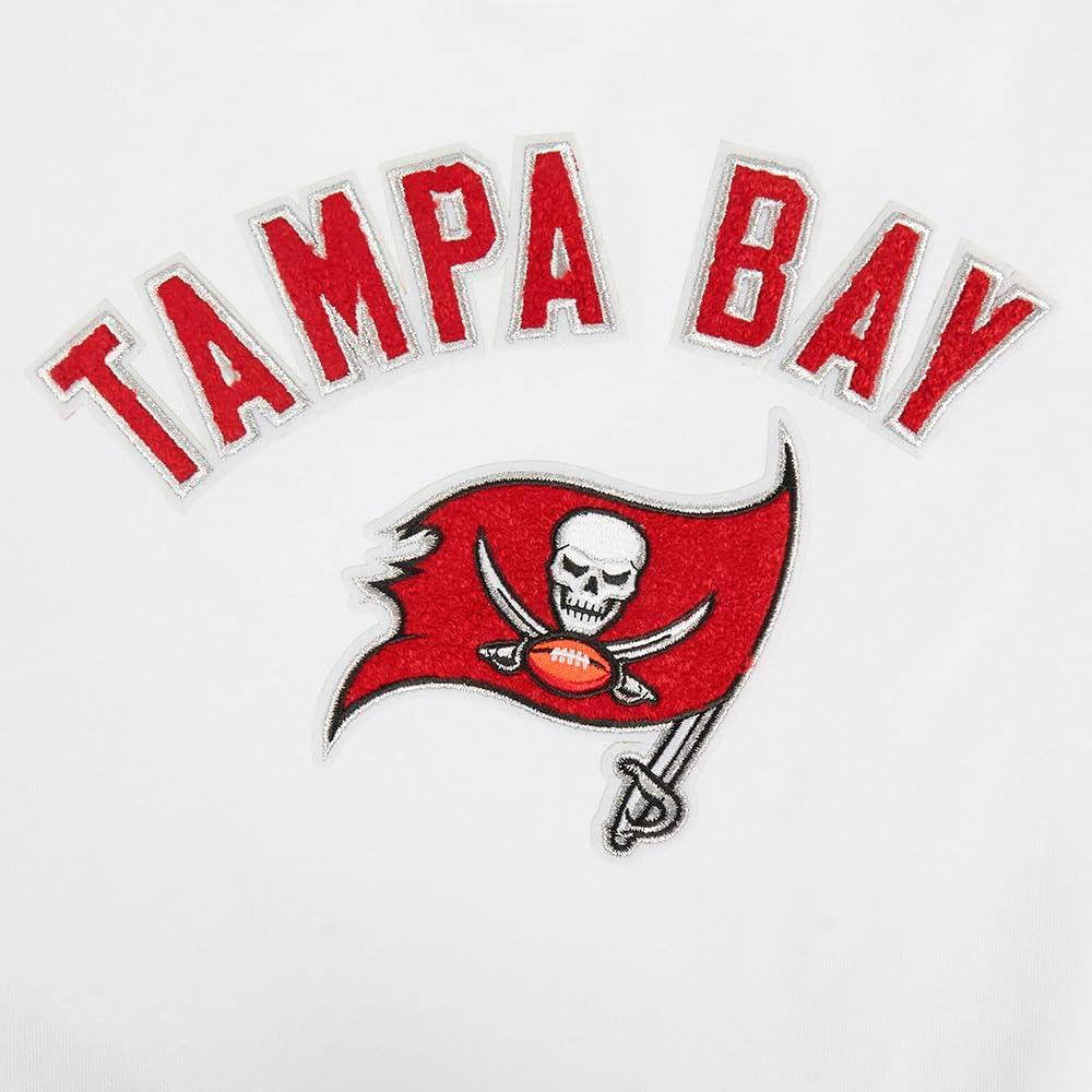 imagePro Standard Womens NFL Classic Chenille Brushed Back French Terry Crewneck SweatshirtWhite