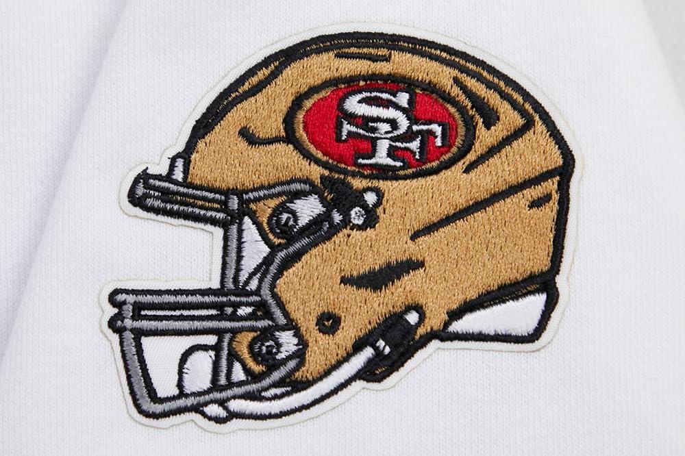 imagePro Standard Womens NFL Classic Chenille Brushed Back French Terry Crewneck SweatshirtWhite