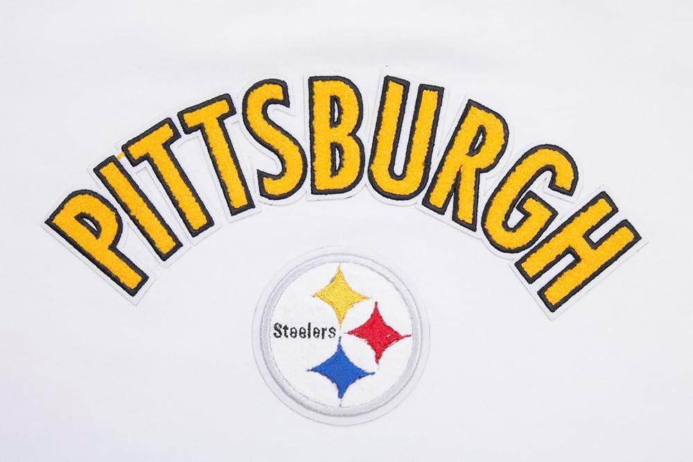 imagePro Standard Womens NFL Classic Chenille Brushed Back French Terry Crewneck SweatshirtWhite