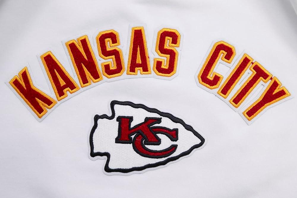 imagePro Standard Womens NFL Classic Chenille Brushed Back French Terry Crewneck SweatshirtWhite