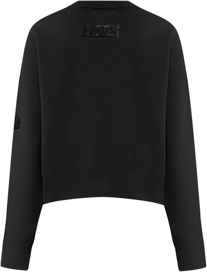 imagePro Standard Womens NFL Classic Triple Black Brushed Back French Terry Crewneck SweatshirtTriple Black