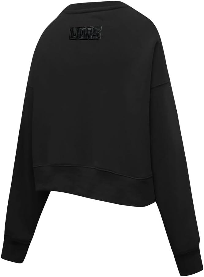 imagePro Standard Womens NFL Classic Triple Black Brushed Back French Terry Crewneck SweatshirtTriple Black