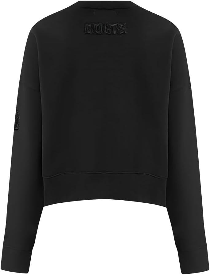 imagePro Standard Womens NFL Classic Triple Black Brushed Back French Terry Crewneck SweatshirtTriple Black