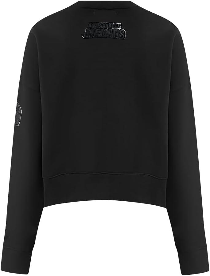 imagePro Standard Womens NFL Classic Triple Black Brushed Back French Terry Crewneck SweatshirtTriple Black
