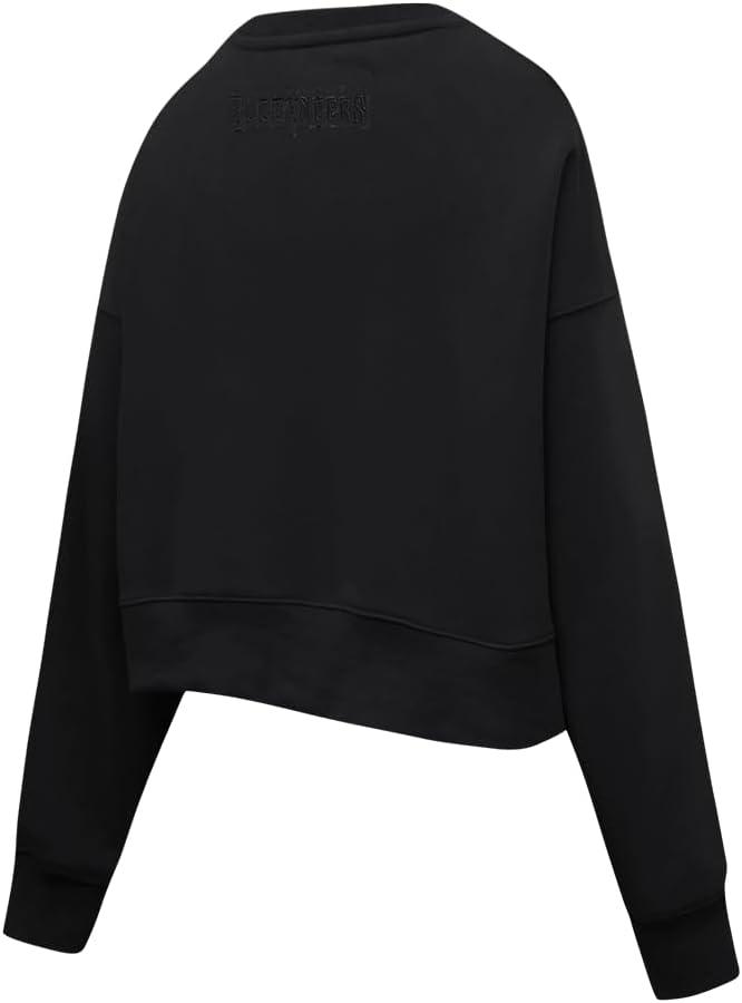 imagePro Standard Womens NFL Classic Triple Black Brushed Back French Terry Crewneck SweatshirtTriple Black