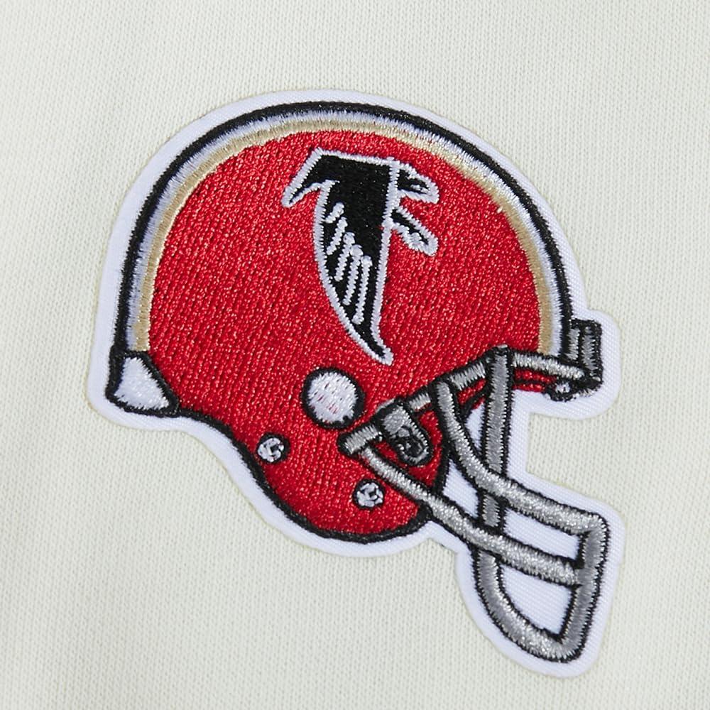 imagePro Standard Womens NFL Retro Classics Brushed Back French Terry Crewneck SweatshirtEggshell Red