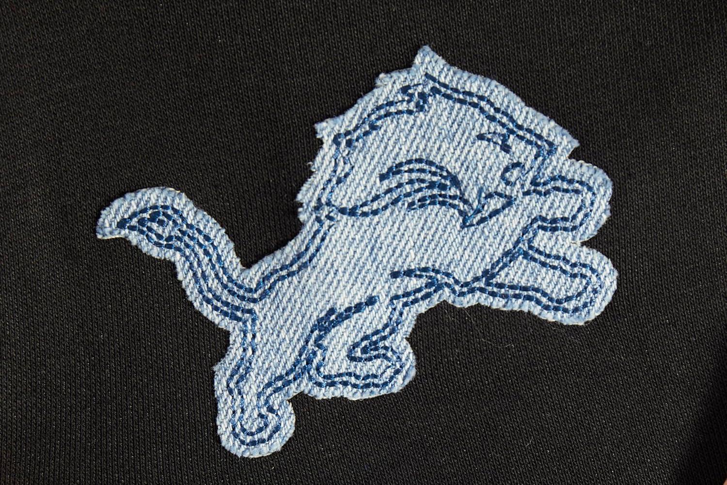 imagePro Standard Womens NFL Varsity Blues Brushed Back French Terry Crewneck SweatshirtBlack