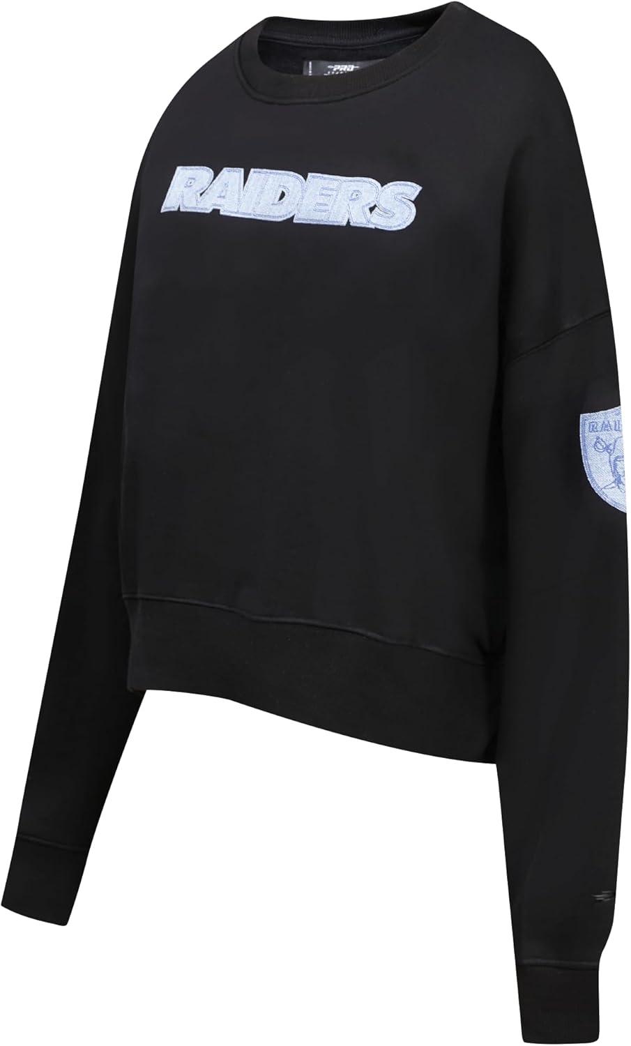 imagePro Standard Womens NFL Varsity Blues Brushed Back French Terry Crewneck SweatshirtBlack