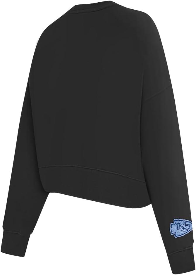 imagePro Standard Womens NFL Varsity Blues Brushed Back French Terry Crewneck SweatshirtBlack