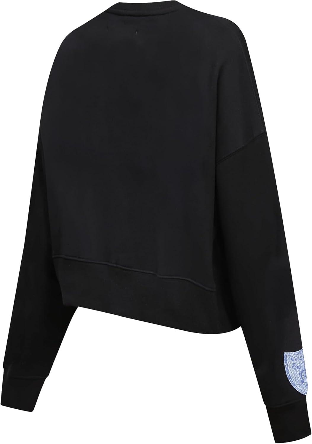 imagePro Standard Womens NFL Varsity Blues Brushed Back French Terry Crewneck SweatshirtBlack