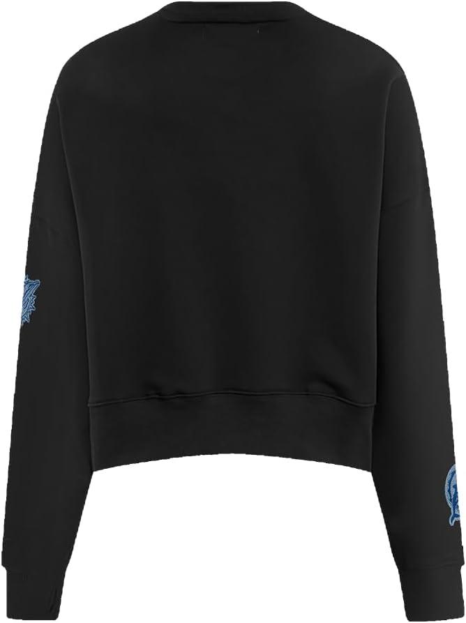 imagePro Standard Womens NFL Varsity Blues Brushed Back French Terry Crewneck SweatshirtBlack