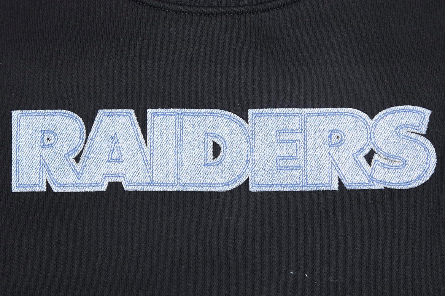 imagePro Standard Womens NFL Varsity Blues Brushed Back French Terry Crewneck SweatshirtBlack