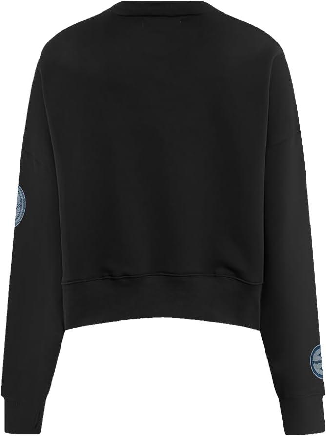 imagePro Standard Womens NFL Varsity Blues Brushed Back French Terry Crewneck SweatshirtBlack