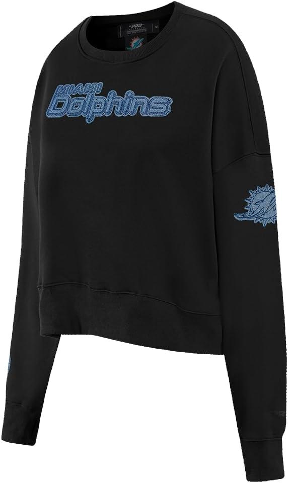 imagePro Standard Womens NFL Varsity Blues Brushed Back French Terry Crewneck SweatshirtBlack