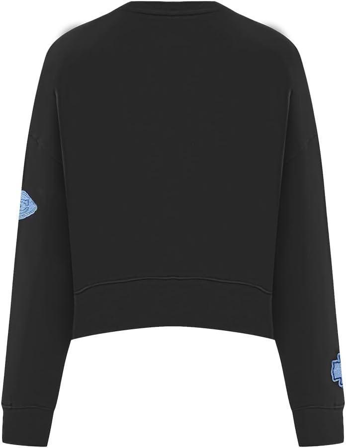 imagePro Standard Womens NFL Varsity Blues Brushed Back French Terry Crewneck SweatshirtBlack