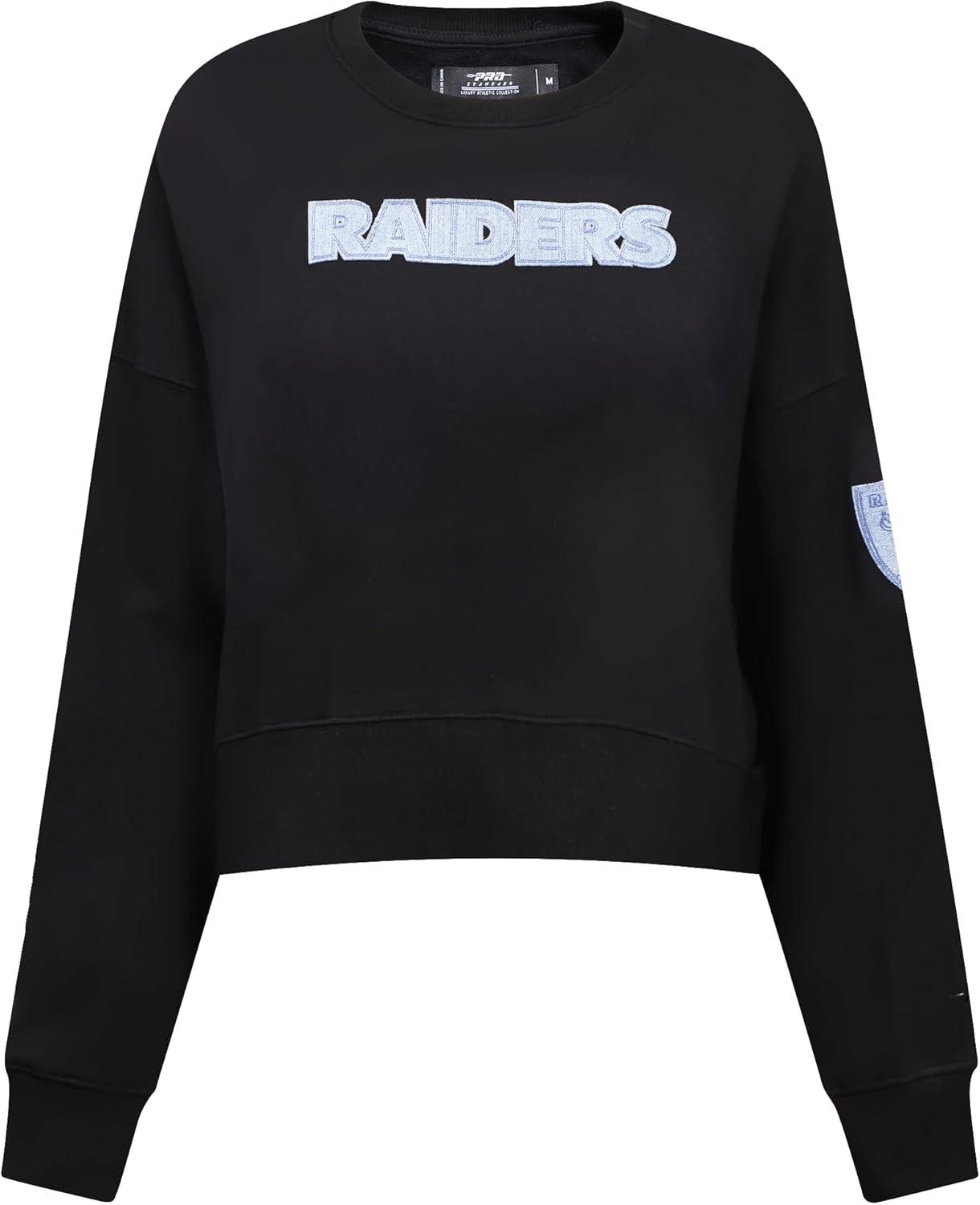 imagePro Standard Womens NFL Varsity Blues Brushed Back French Terry Crewneck SweatshirtBlack