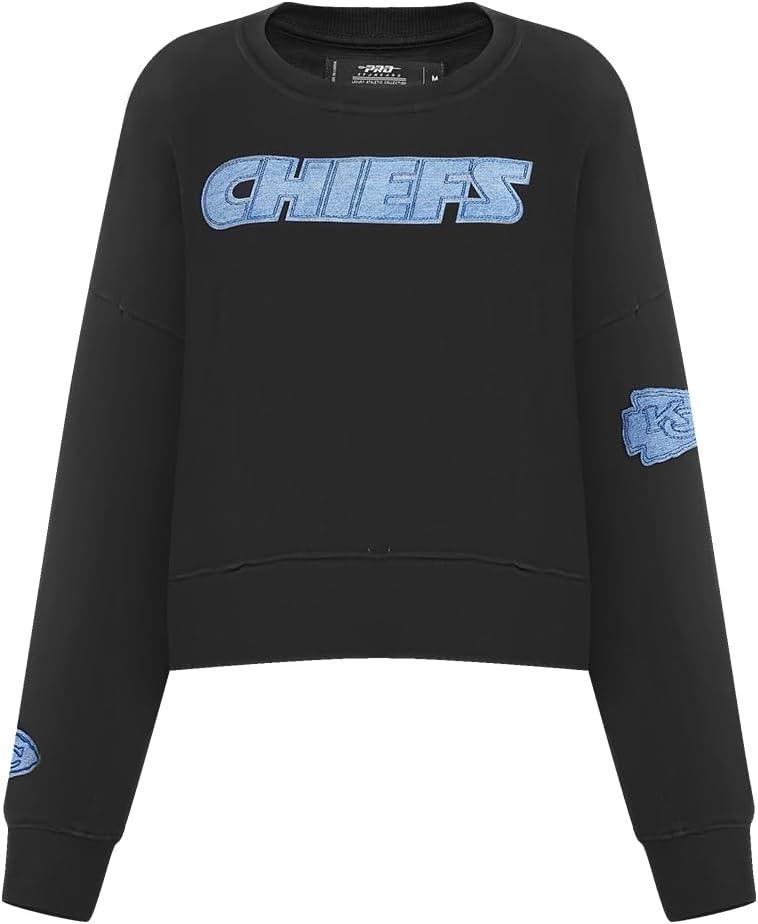 imagePro Standard Womens NFL Varsity Blues Brushed Back French Terry Crewneck SweatshirtBlack