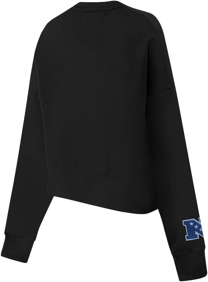 imagePro Standard Womens NFL Varsity Blues Brushed Back French Terry Crewneck SweatshirtBlack