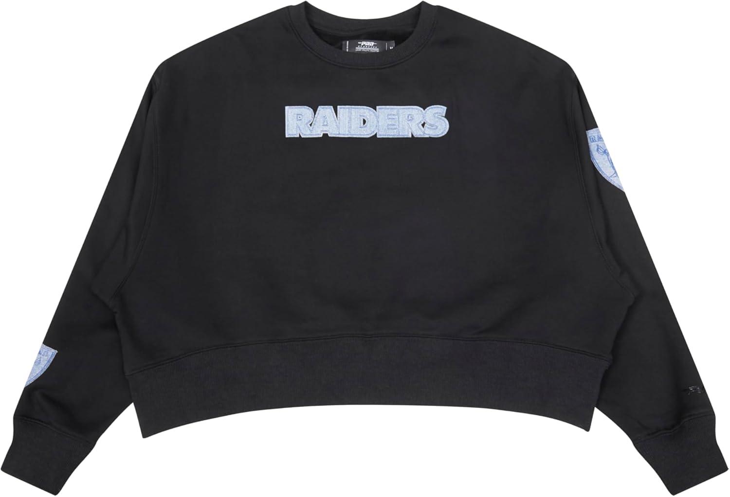 imagePro Standard Womens NFL Varsity Blues Brushed Back French Terry Crewneck SweatshirtBlack