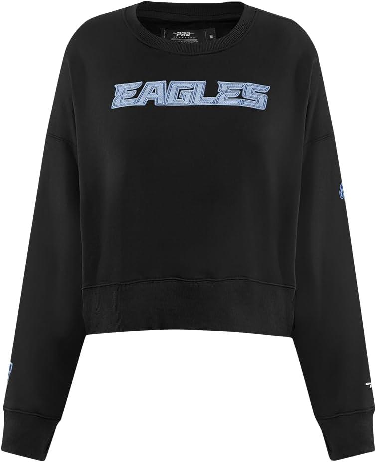 imagePro Standard Womens NFL Varsity Blues Brushed Back French Terry Crewneck SweatshirtBlack