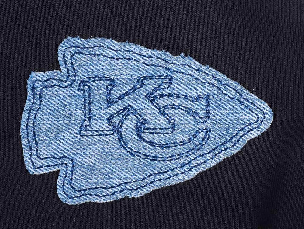imagePro Standard Womens NFL Varsity Blues Brushed Back French Terry Crewneck SweatshirtBlack
