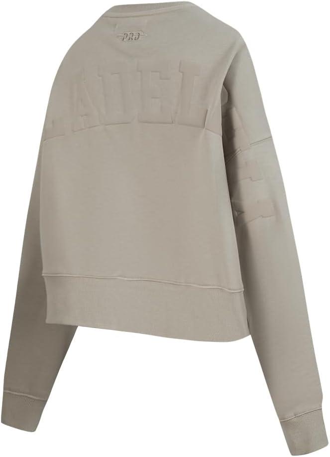 imagePro Standard Womens NFL Wingspan Brushed Back French Terry Crewneck SweatshirtTaupe