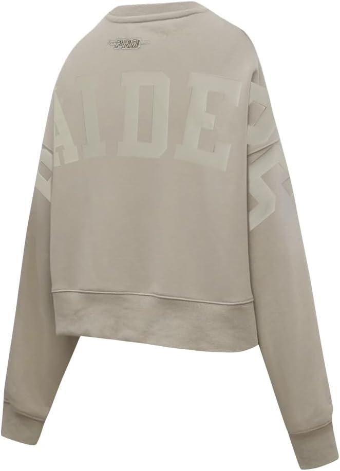 imagePro Standard Womens NFL Wingspan Brushed Back French Terry Crewneck SweatshirtTaupe