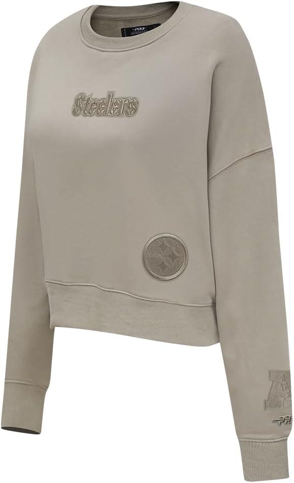 imagePro Standard Womens NFL Wingspan Brushed Back French Terry Crewneck SweatshirtTaupe