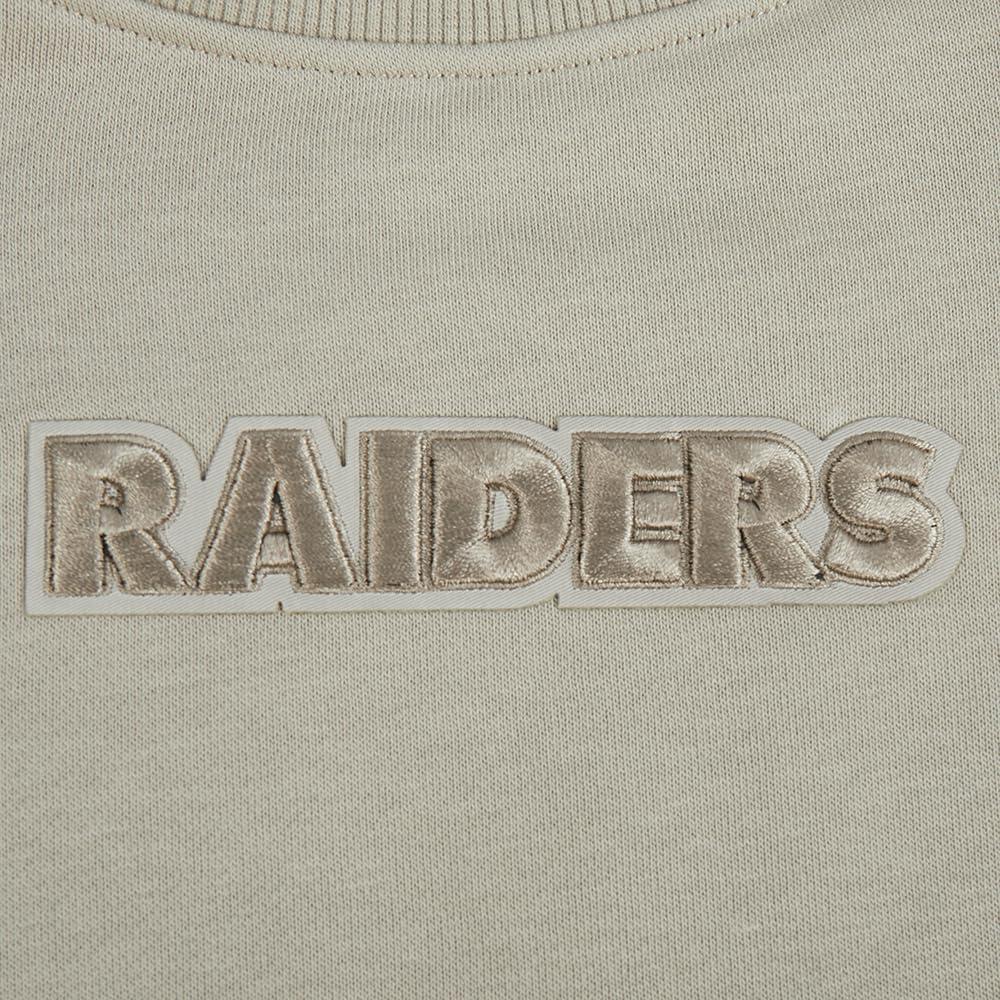 imagePro Standard Womens NFL Wingspan Brushed Back French Terry Crewneck SweatshirtTaupe
