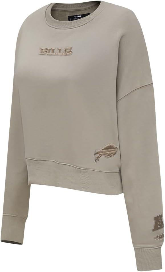 imagePro Standard Womens NFL Wingspan Brushed Back French Terry Crewneck SweatshirtTaupe