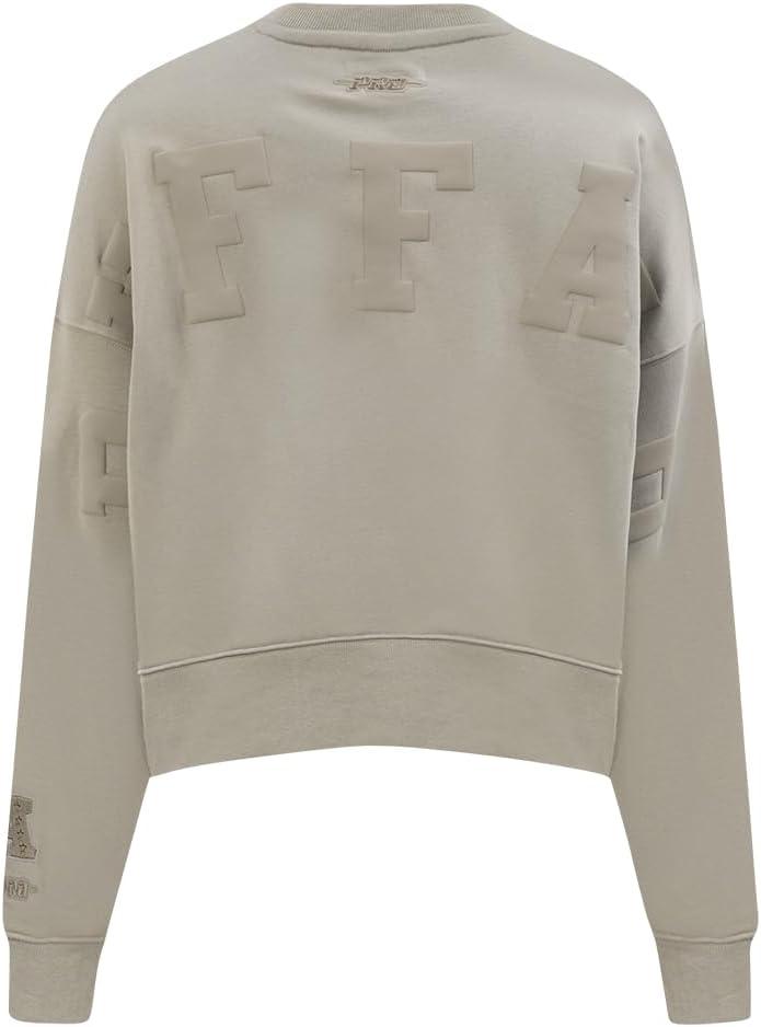 imagePro Standard Womens NFL Wingspan Brushed Back French Terry Crewneck SweatshirtTaupe