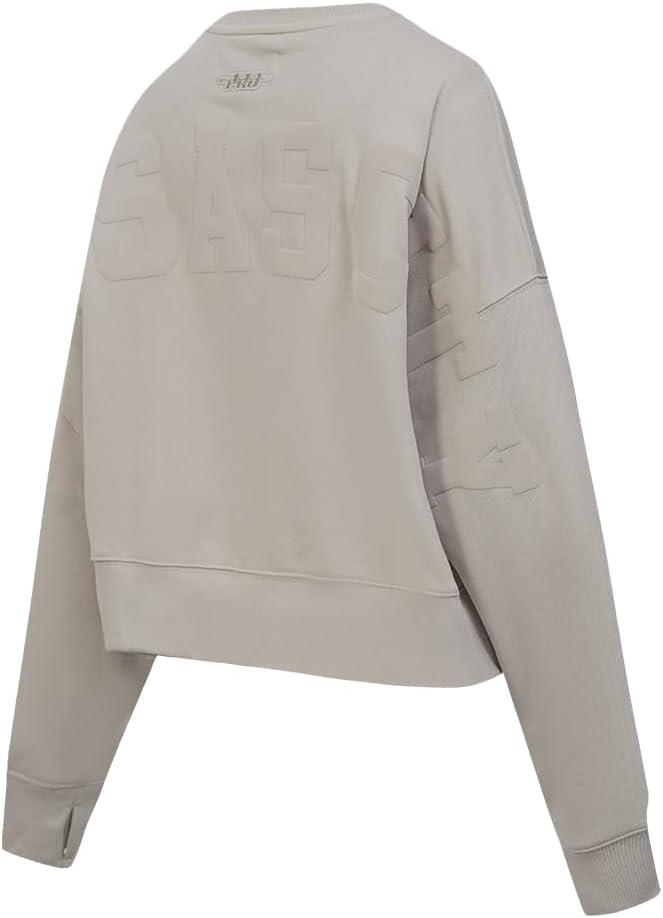 imagePro Standard Womens NFL Wingspan Brushed Back French Terry Crewneck SweatshirtTaupe