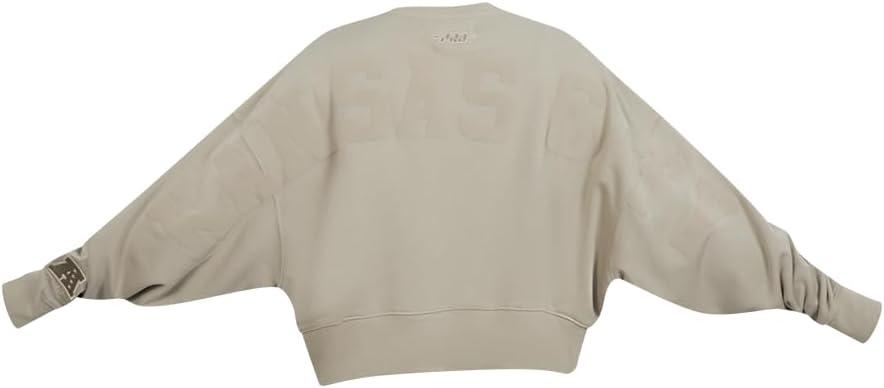 imagePro Standard Womens NFL Wingspan Brushed Back French Terry Crewneck SweatshirtTaupe