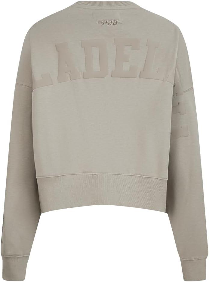 imagePro Standard Womens NFL Wingspan Brushed Back French Terry Crewneck SweatshirtTaupe