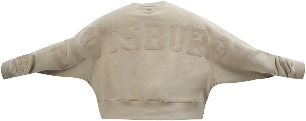 imagePro Standard Womens NFL Wingspan Brushed Back French Terry Crewneck SweatshirtTaupe