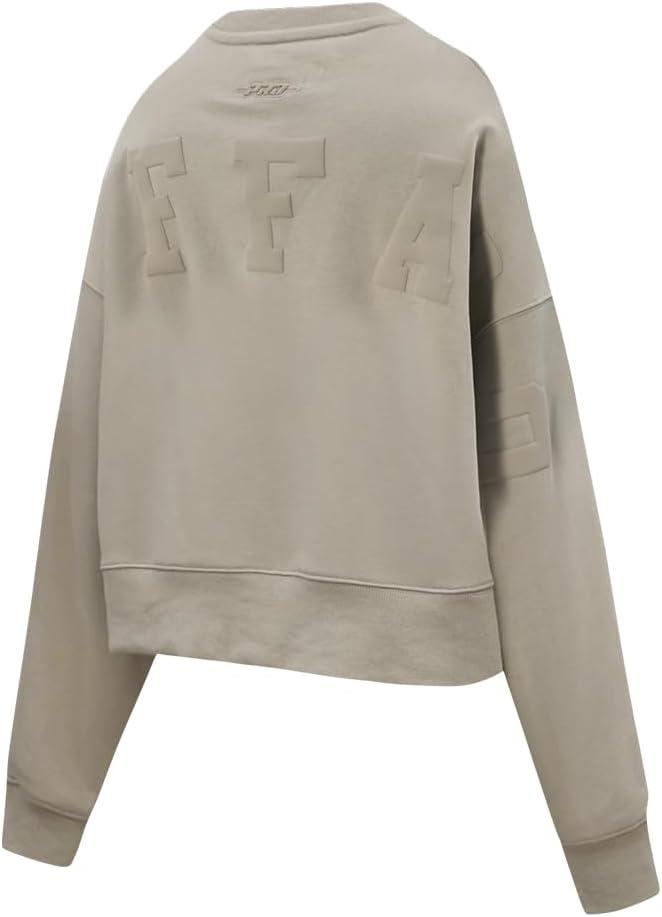imagePro Standard Womens NFL Wingspan Brushed Back French Terry Crewneck SweatshirtTaupe