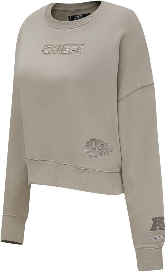 imagePro Standard Womens NFL Wingspan Brushed Back French Terry Crewneck SweatshirtTaupe