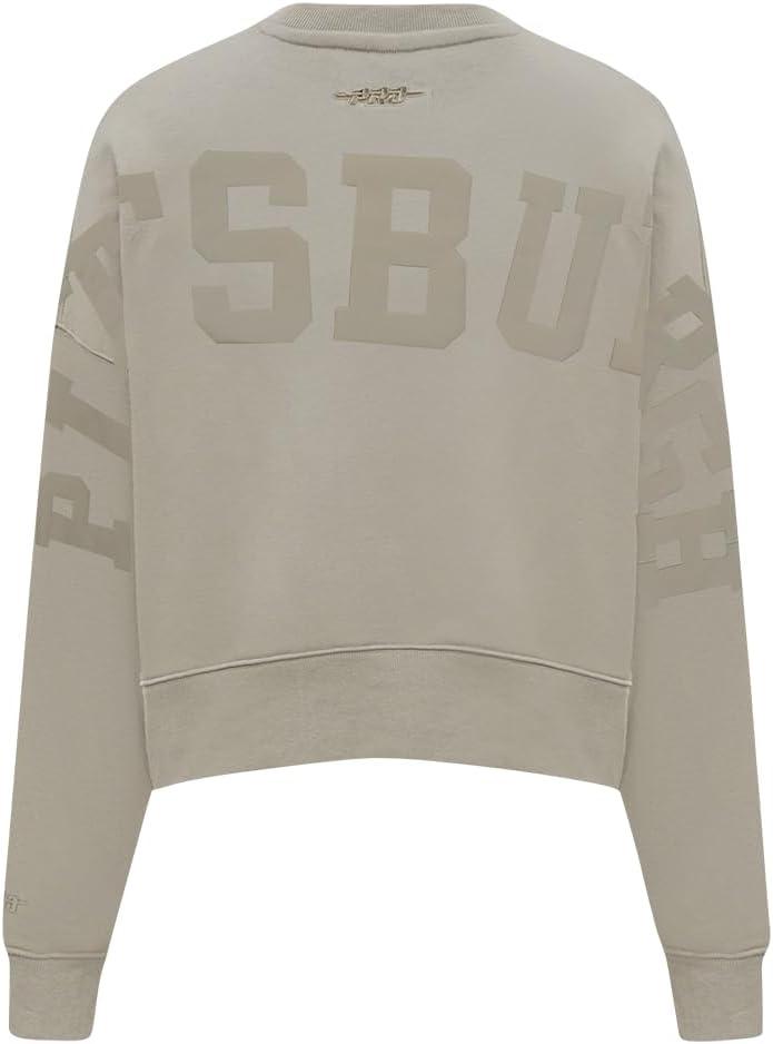 imagePro Standard Womens NFL Wingspan Brushed Back French Terry Crewneck SweatshirtTaupe