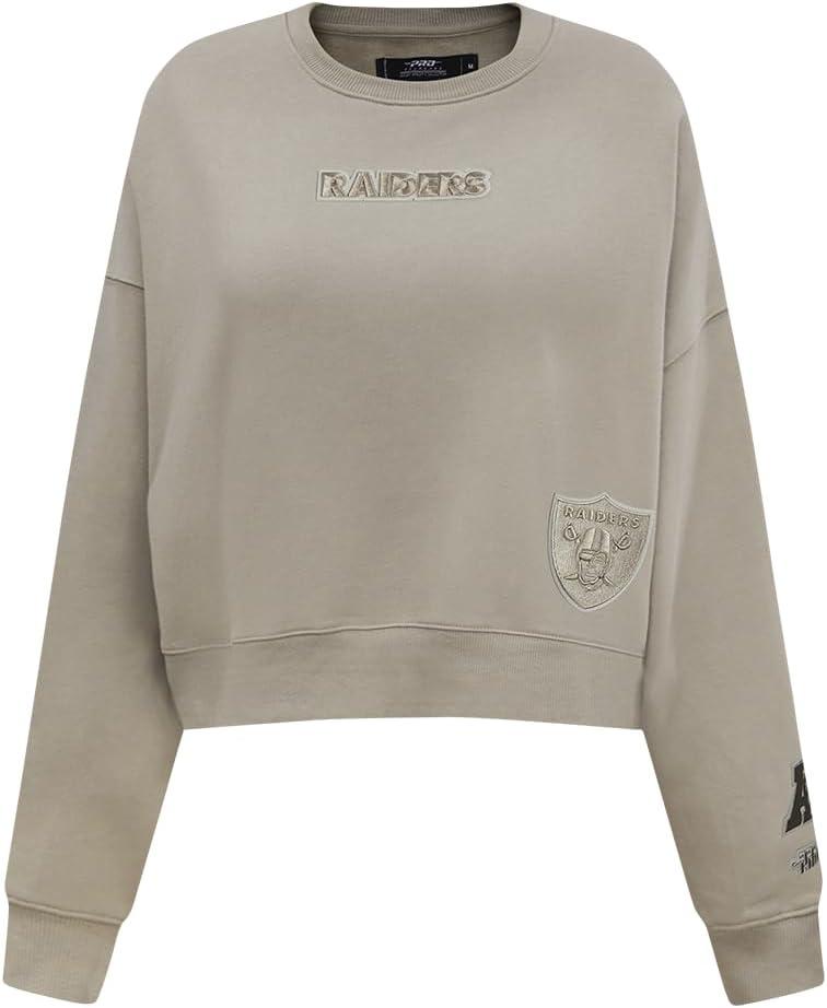 imagePro Standard Womens NFL Wingspan Brushed Back French Terry Crewneck SweatshirtTaupe