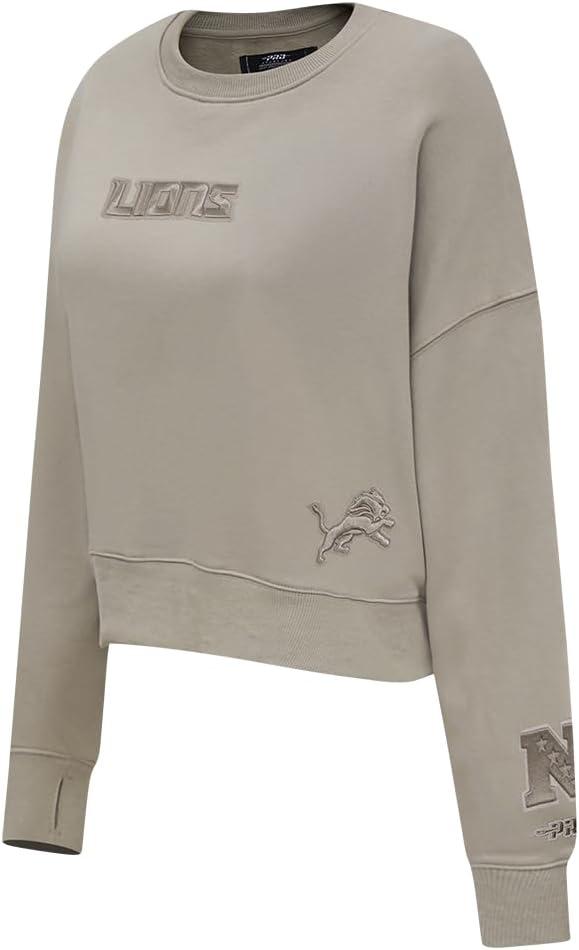 imagePro Standard Womens NFL Wingspan Brushed Back French Terry Crewneck SweatshirtTaupe