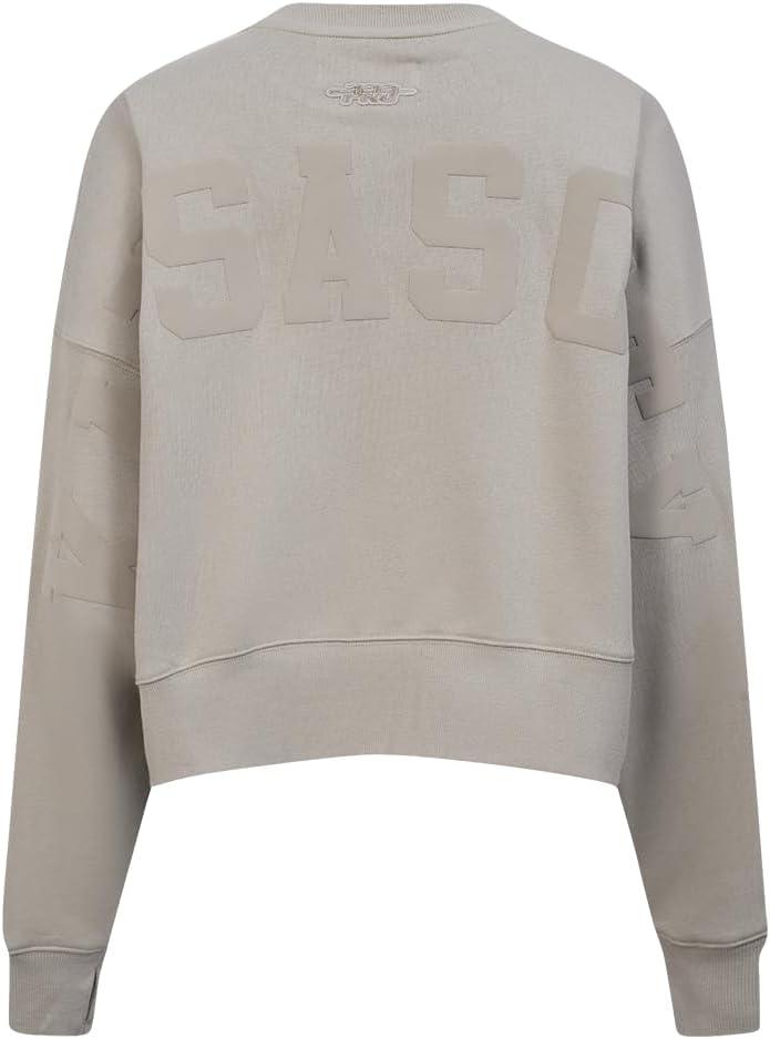 imagePro Standard Womens NFL Wingspan Brushed Back French Terry Crewneck SweatshirtTaupe