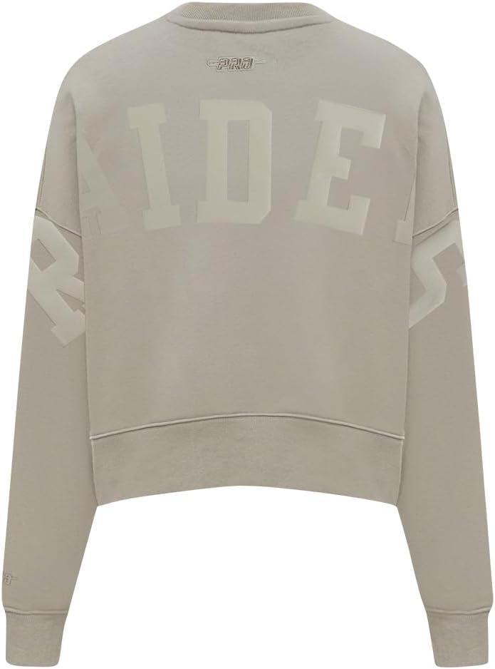imagePro Standard Womens NFL Wingspan Brushed Back French Terry Crewneck SweatshirtTaupe