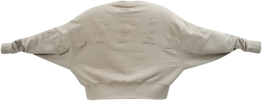 imagePro Standard Womens NFL Wingspan Brushed Back French Terry Crewneck SweatshirtTaupe