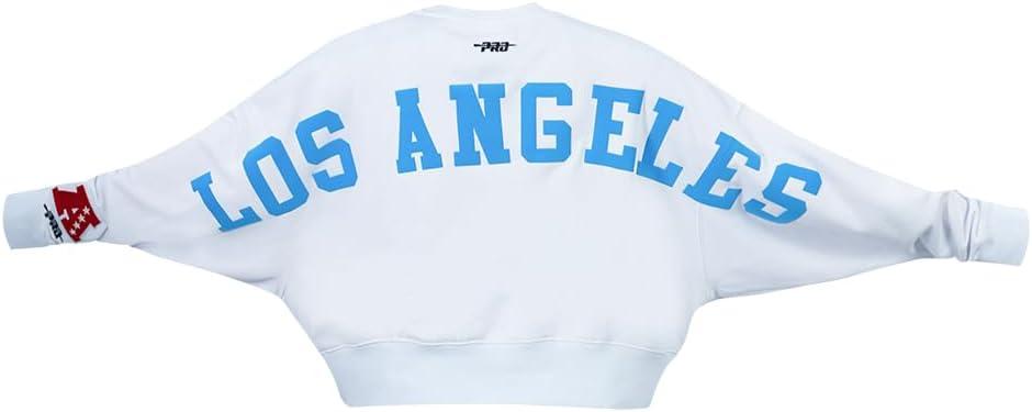 imagePro Standard Womens NFL Wingspan Brushed Back French Terry Crewneck SweatshirtWhite